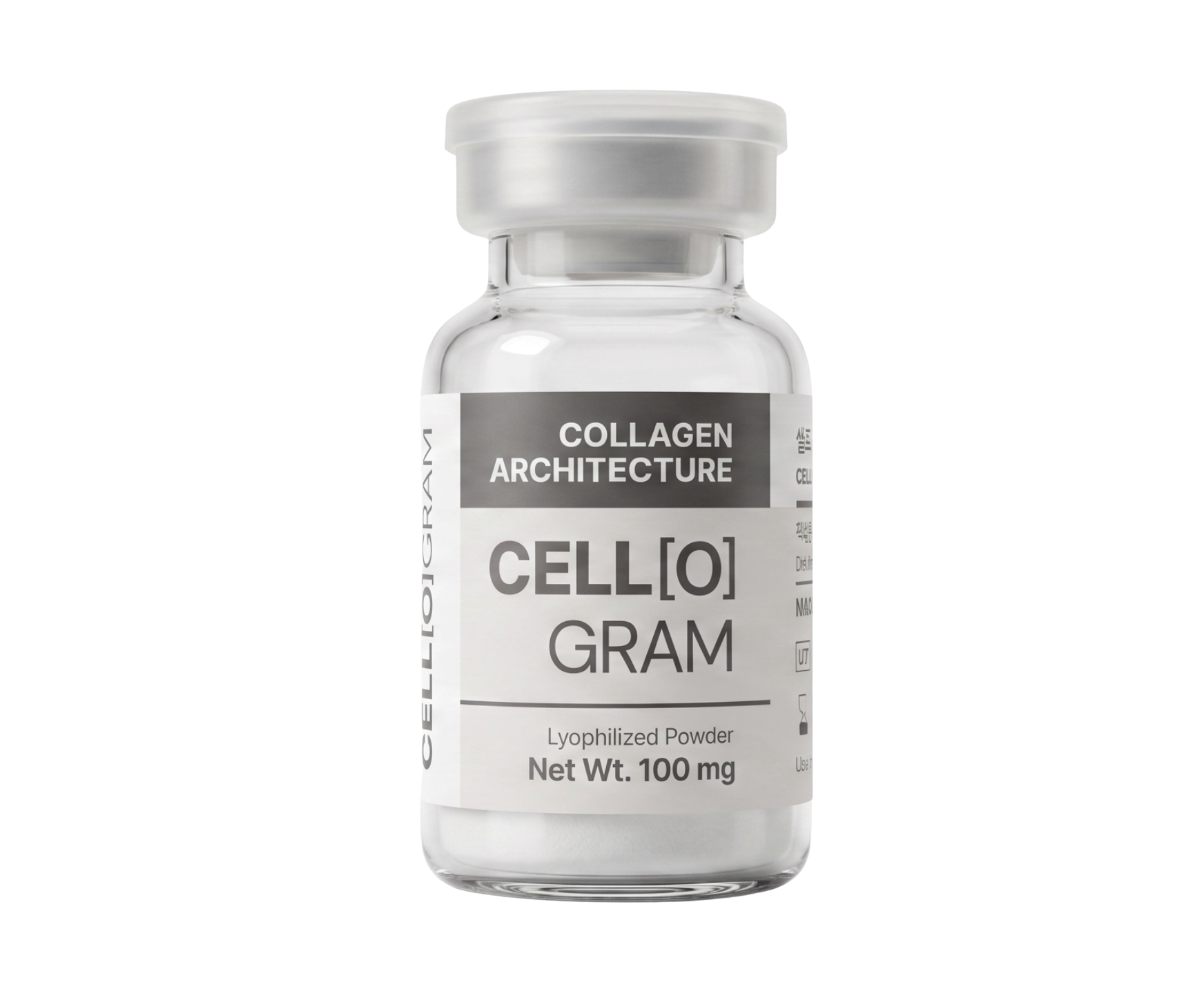 CELLOGRAM Collagen Architecture 바이알 — PDLLA 30µm 마이크로스피어 동결건조 분말 100mg